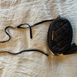 Black Quilted Crossbody Bag